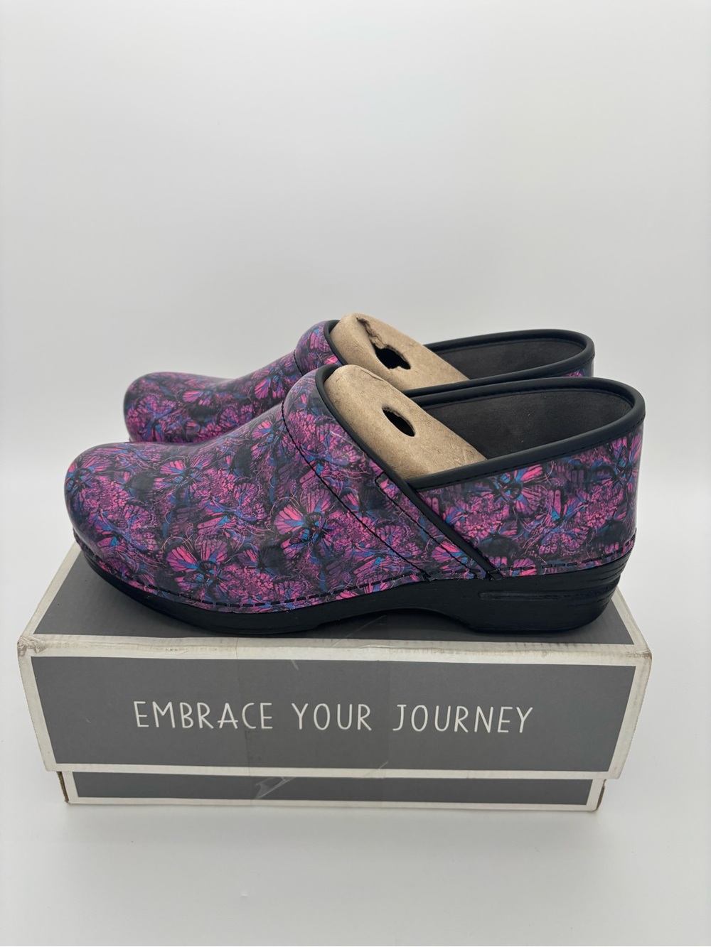 Dansko Purple Floral Clogs for Women